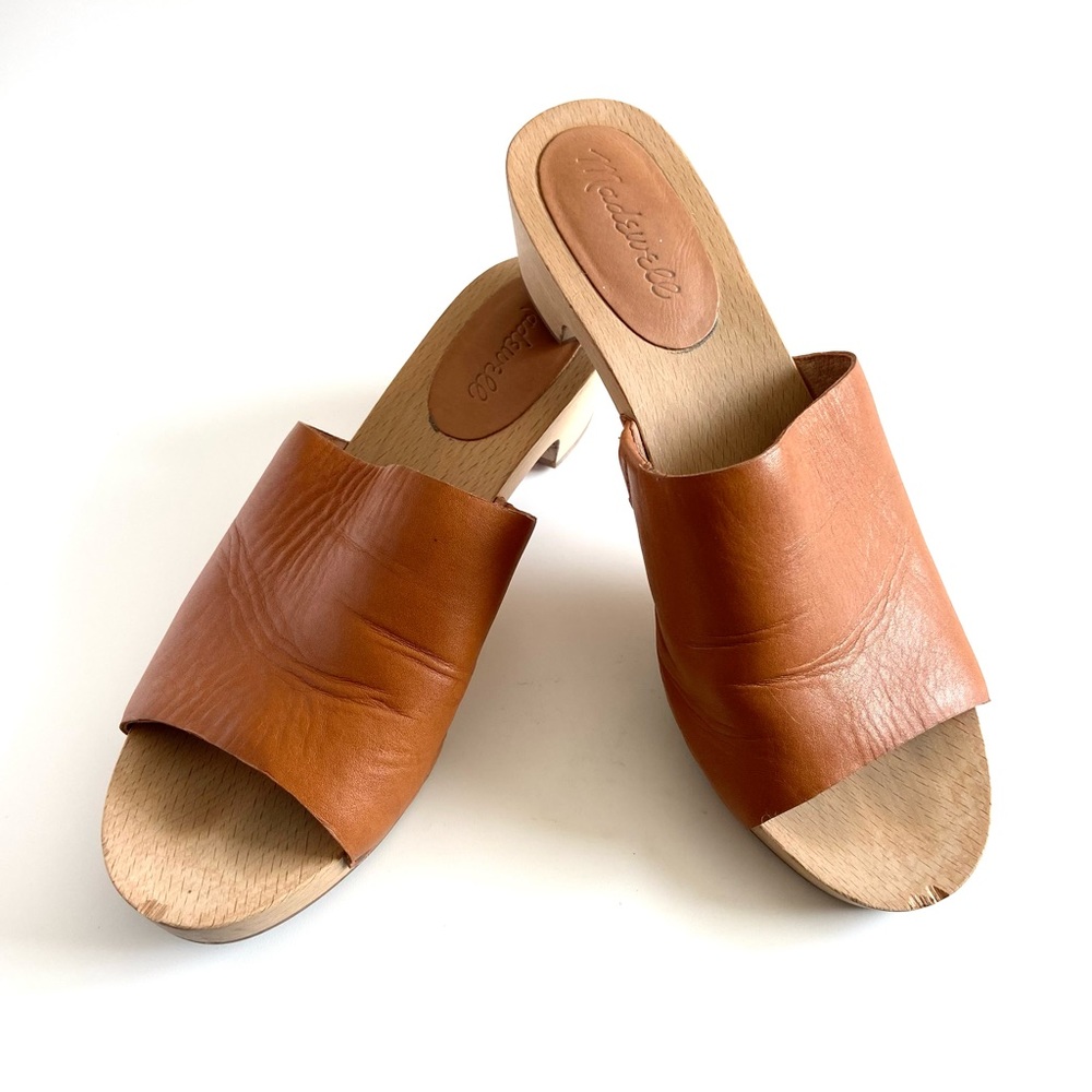 MADEWELL • The Evelyn Clog Slide Sandal in Burnished Caramel